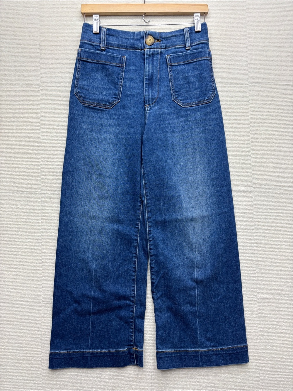 Maeve | 27 Colette Wide Leg High-Rise Women’s Jeans in Dark Blue